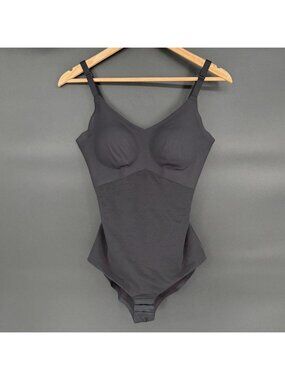Honeylove Cami Bodysuit Shapewear Size S Black Vamp Built In Bra Tummy Control